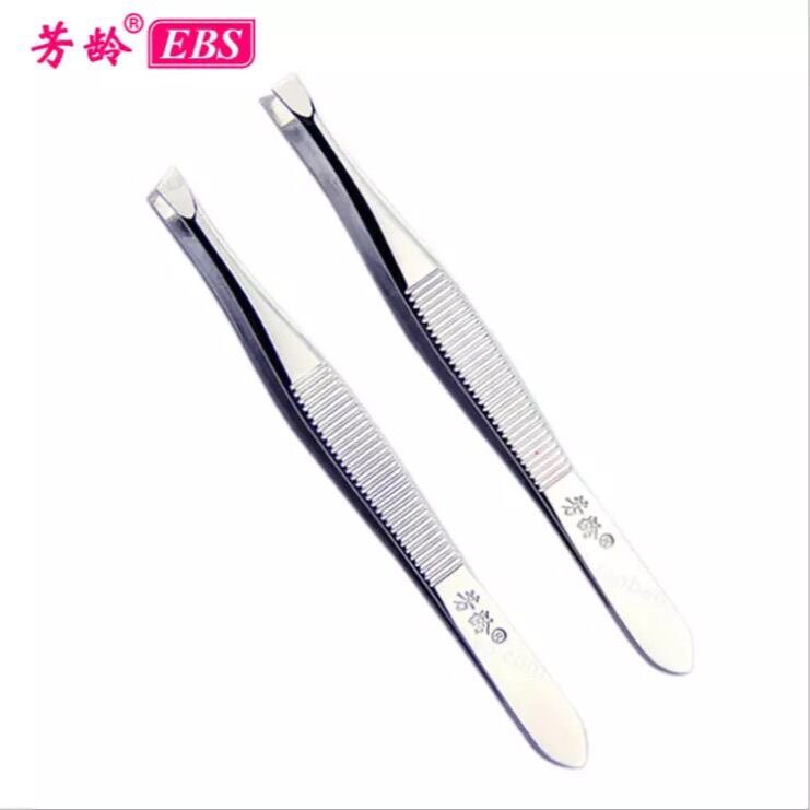 假睫毛镊子 高弹力不锈钢镊子眉夹 斜头/平头/镊子拔胡子夹胡须