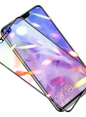 华为nova3钢化膜nova3i手机膜全屏nova3e抗蓝光高清nove防摔n3全包黑边huawei无白边novo3i屏保nowa半3e贴膜