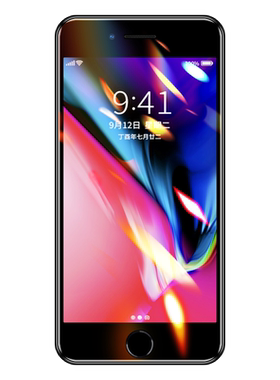 苹果8钢化膜iphone7手机plus全屏覆盖ip8抗蓝光护眼i8八防爆4.7寸黑色全包边ip7平果8p高清7p防摔指纹七贴膜