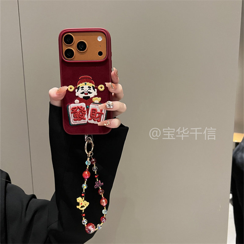 红绒布财神發財适用于苹果17promax手机壳iPhone16promax高级感14promax新年款15pro秋冬款iPhone17pro保护套,3C数码配件,手机保护套/壳,淘宝优惠券,粉丝福利购,淘宝优惠卷