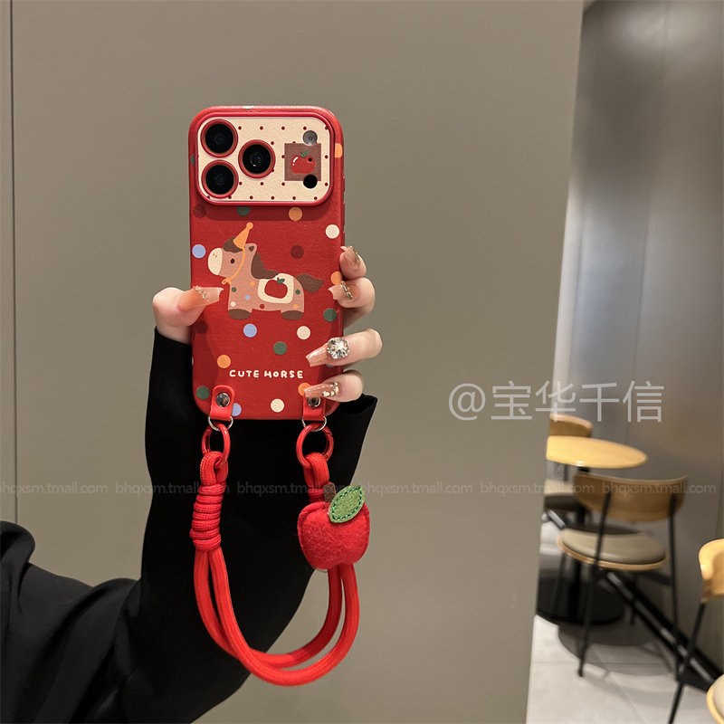 大视窗彩色波点小马适用于苹果17promax手机壳iPhone16promax新年款14promax喜庆iPhone17pro韩系15pro保护套,3C数码配件,手机保护套/壳,淘宝优惠券,粉丝福利购,淘宝优惠卷