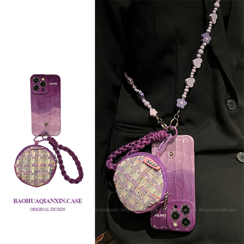 适用于苹果16promax暗夜紫手机壳