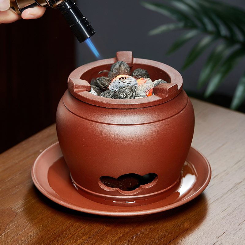 冬日围炉煮茶家用室内紫砂烤火炉
