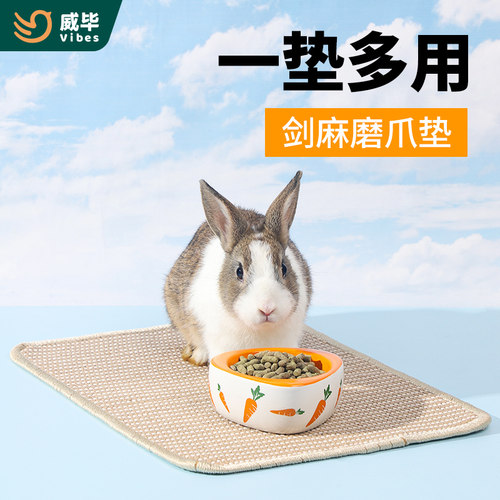 剑麻磨爪垫兔子龙猫荷兰猪趴趴垫防滑耐磨耐咬笼子防卡脚解闷玩具