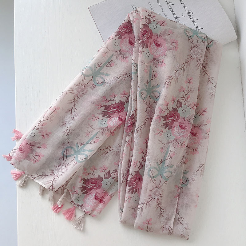 春秋素色棉麻森女系文艺遮阳丝巾