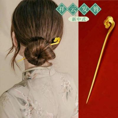 越南沙金中国风祥云发簪久不掉色