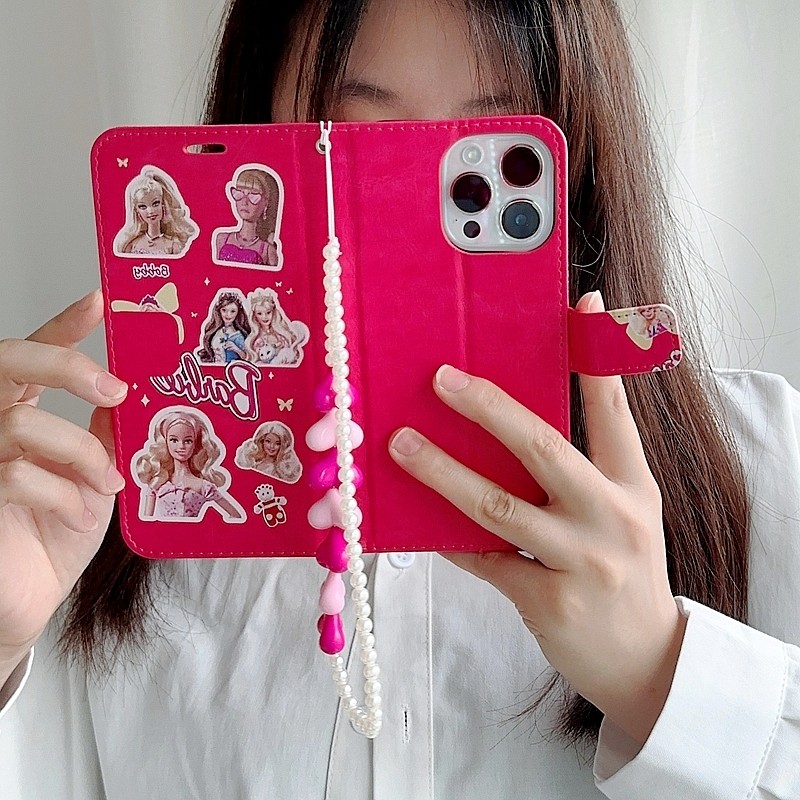芭比娃娃华为mate50手机壳翻盖nova10/9/7/8/6全包magic5/4/3畅享50个性P60/P30pro网红荣耀80/70/60/V40皮套