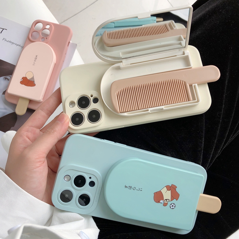 可爱小熊梳子手机壳适用iPhone16promax苹果15创意1