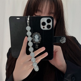 复古女神oppo 手机壳翻盖findx6皮套r17 reno8pro r15卡包k9s k10潮reno9 a96 a57插卡findx5 5手提式