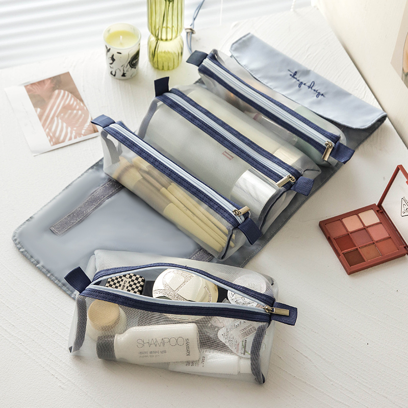 网纱可拆化妆包便携随身出差旅行