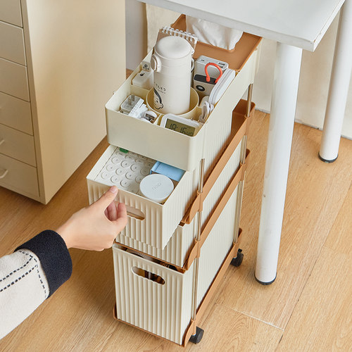 办公室桌下收纳柜！可移动小推车