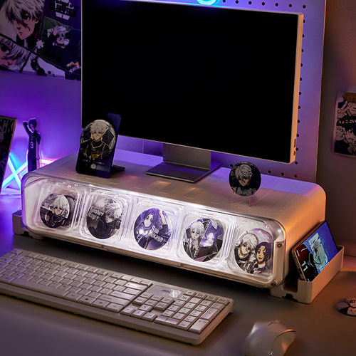 吃谷人痛桌展示！电脑增高架桌面