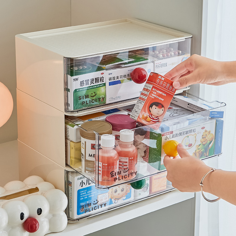 药物药品收纳盒!抽屉式药箱收纳