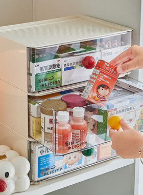 药箱家庭装大号药物药品收纳盒家用常备药抽屉式大容量医药箱药盒