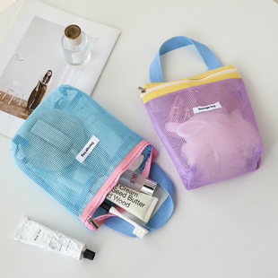 游泳收纳包泳衣洗漱用品收纳袋洗澡洗浴网纱沥水旅行必备神器拎包