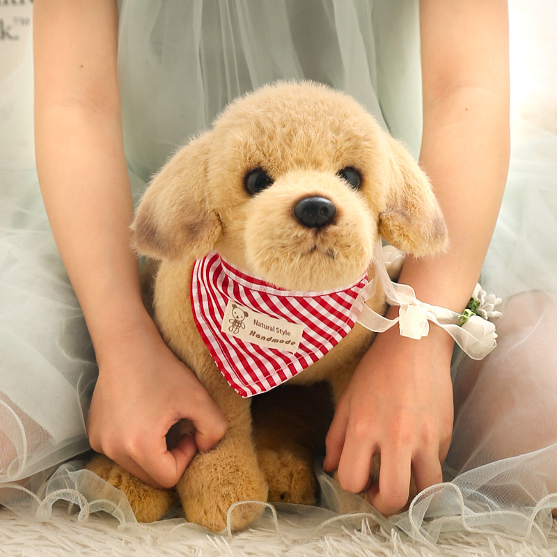 仿真狗公仔毛绒玩具拉布拉多犬安抚宝宝睡觉抱枕可爱玩偶儿童礼物