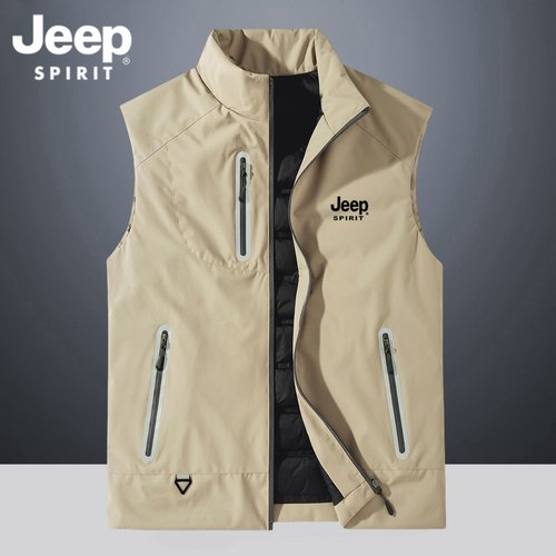 吉普羽绒马甲男冬季轻薄保暖外穿