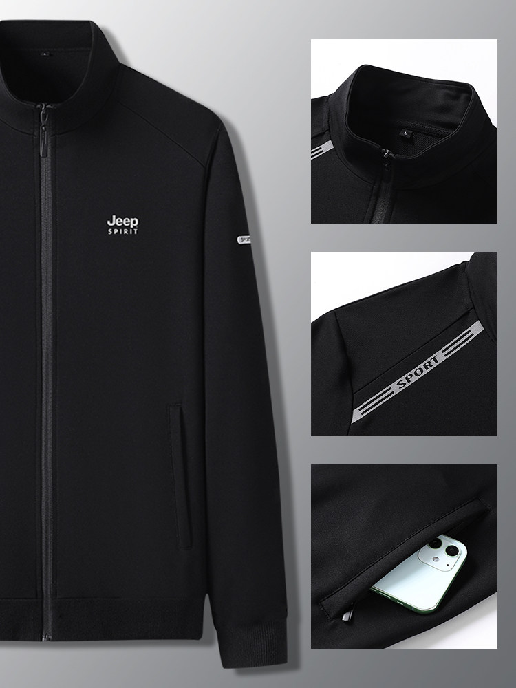 중년 및 노인 순면 운동복 남성 2024 새로운 60 세 아빠 가을 캐주얼 운동복 3 종 세트