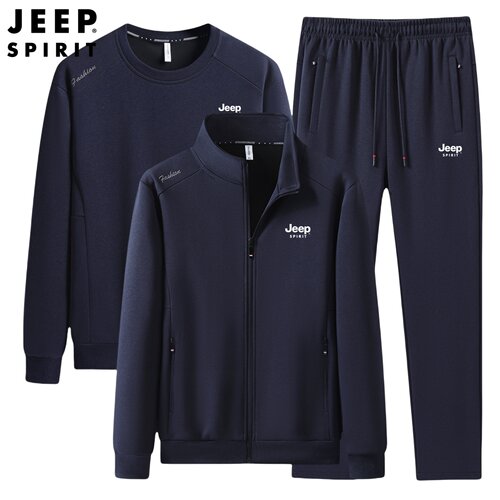 吉普运动套装男士秋季新款三件套