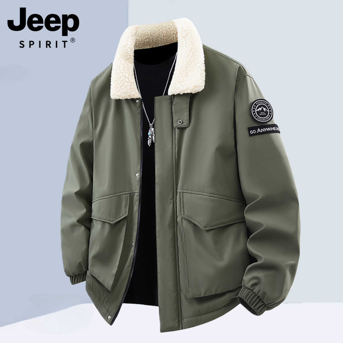 翻领羽绒服男士冬季新款加厚保暖