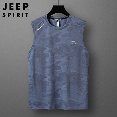 吉普JEEP冰丝背心男士夏季薄款