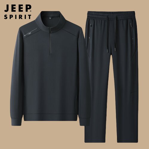吉普运动套装男秋季新款大码宽松