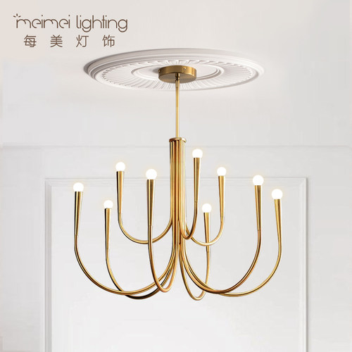 北欧轻奢美式卧室餐厅吊灯