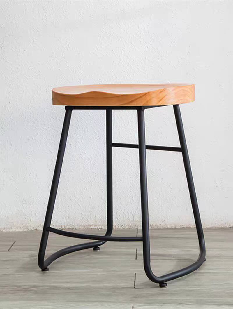 现代简约吧台实木欧式复古苹果高脚椅凳酒吧创意咖啡厅休闲吧台凳