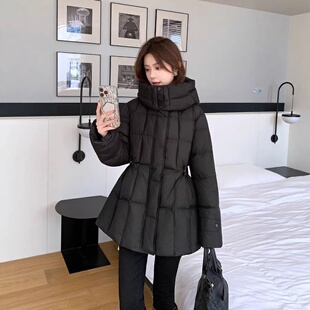 韩版冬装女士保暖棉服中长款收腰显瘦时尚百搭棉衣外套新款棉袄女