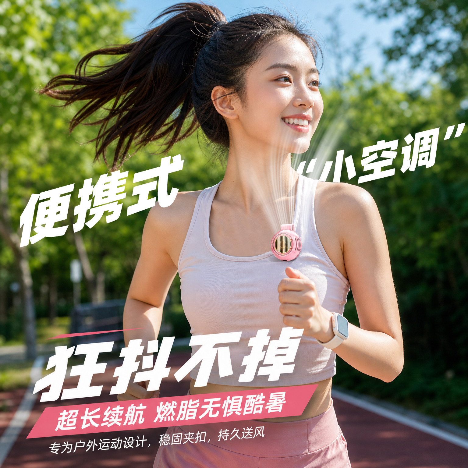 夹式风扇随身腰挂式小风扇usb迷你夹腰间电风扇便携式多功能挂脖降暑降温神器高温户外作业制冷挂腰跑步爬山