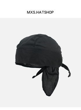 美式嘻哈街头潮人运动头巾帽男女夏季薄款透气遮阳绑带海盗包头帽