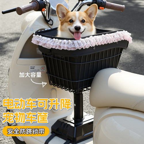 电动车前置宠物框可升降收纳