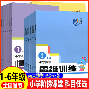 南大励学阶梯课堂小学数学思维训练语文情景阅读英语语境阅读一二三年级四五六上下册 新思路点拔讲练习题结合作业本 培优解题方法