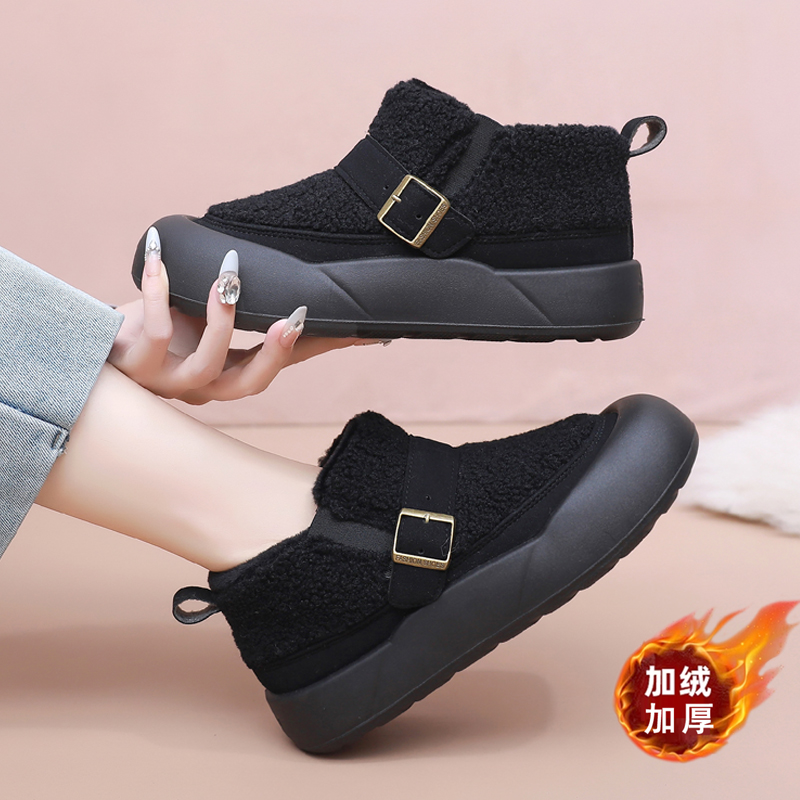厚底雪地靴加绒加厚保暖毛毛靴