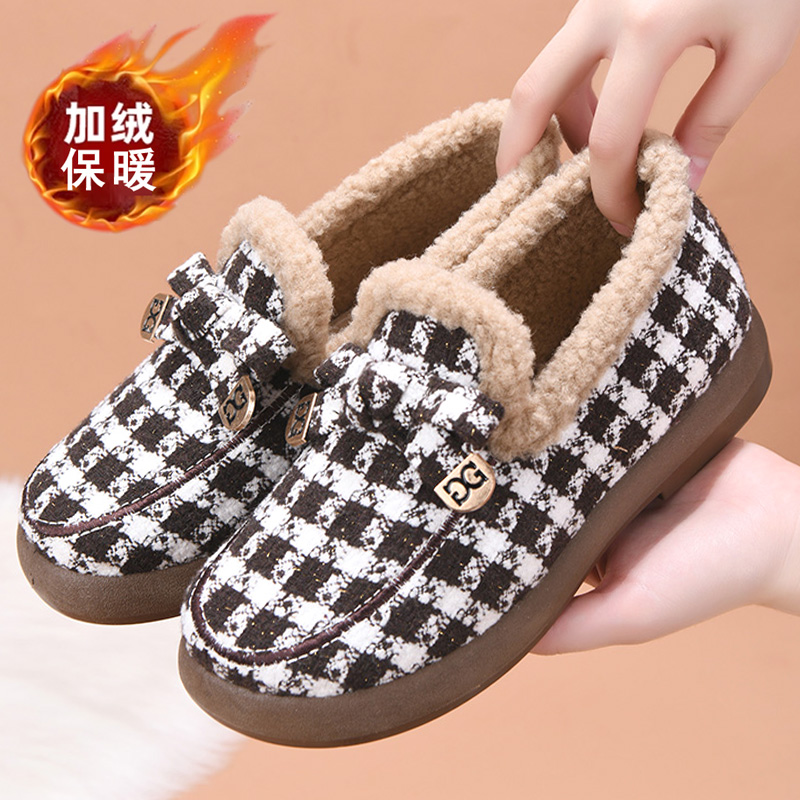 中老年棉鞋加绒保暖防滑妈妈鞋