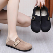 一脚蹬软底透气百搭布拖博肯鞋 2025春季 女士休闲鞋 勃肯鞋 两穿 新款