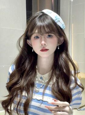 日系可爱蓝色蝴蝶结花边水手帽甜美少女心Lolita礼帽精致圆顶帽子