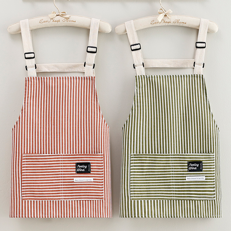 小个子专用短款背带可调节轻薄透气防脏耐磨厨房做饭美甲奶茶专用