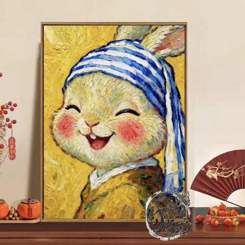 梵高头巾猫咪十字绣新款高级感治愈可爱趣味线绣客厅卧室diy刺绣