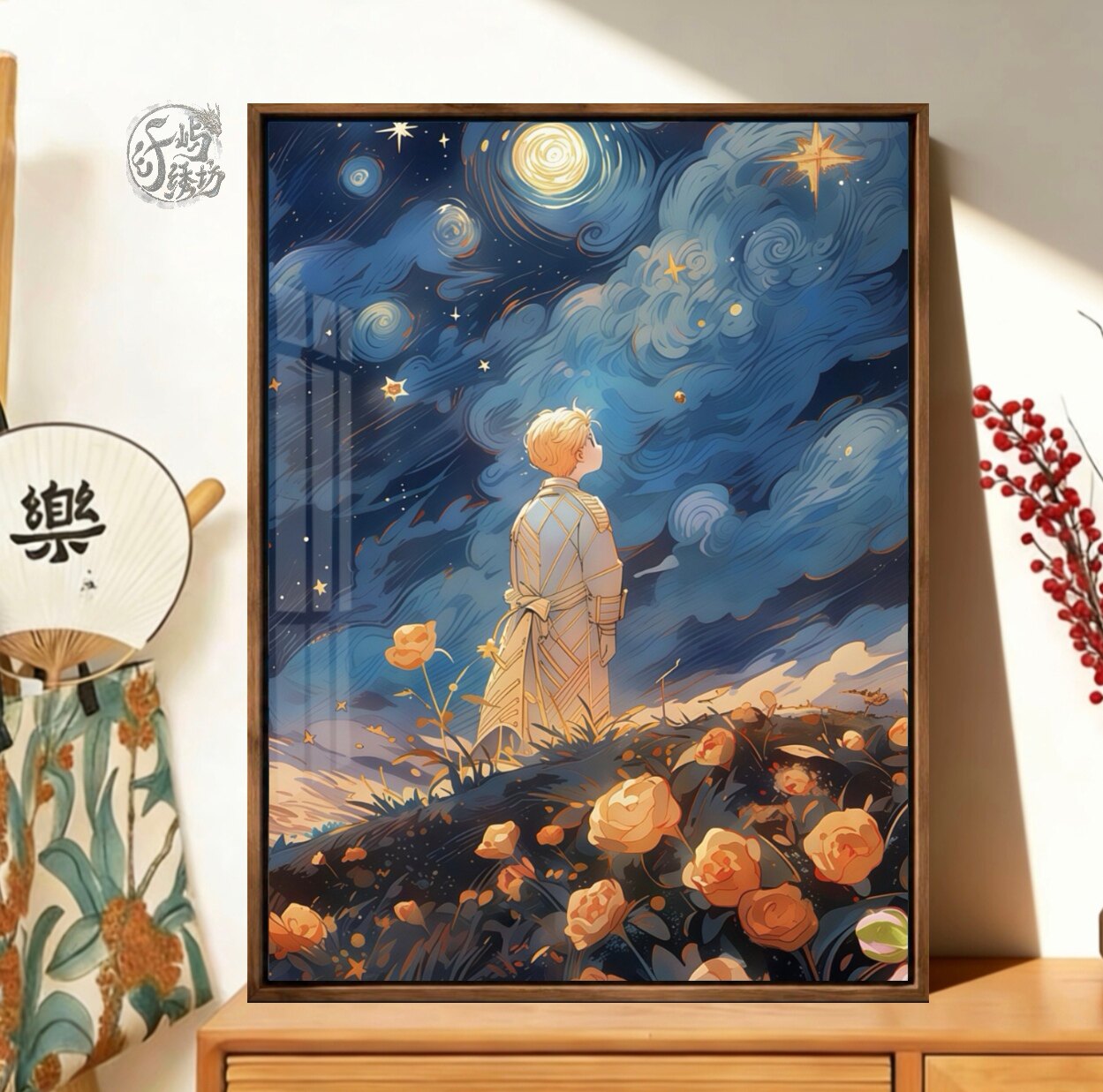星空玫瑰小王子十字绣新款唯美卡通人物线绣客厅卧室diy手工刺绣