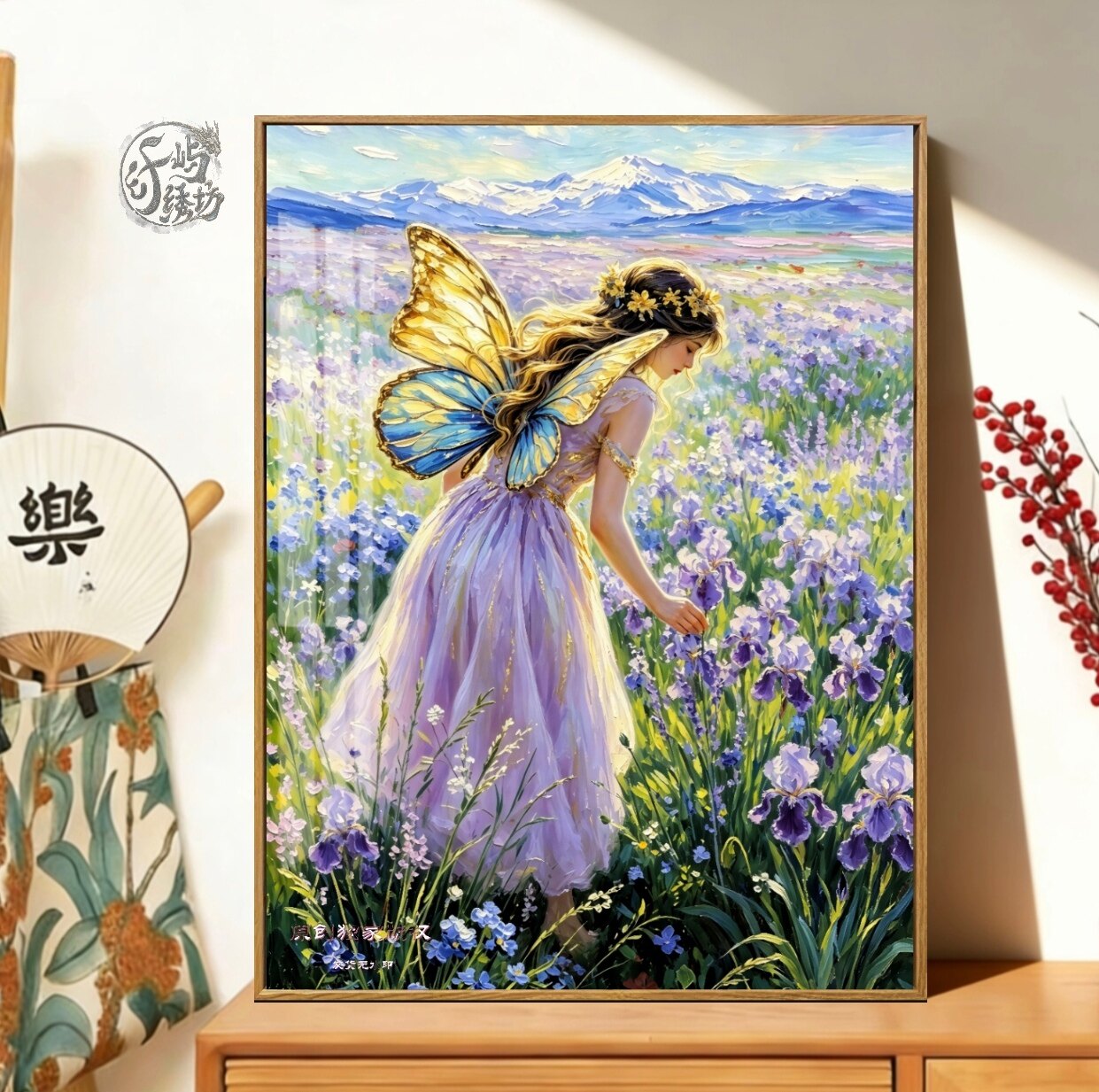 紫韵花海仙子十字绣原创新款高颜值ins花卉线绣客厅卧室diy手工绣