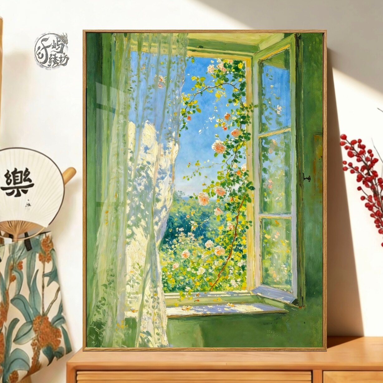 莫奈晴窗花影十字绣2026新款治愈系窗台风景线绣客厅玄关diy刺绣