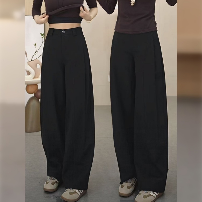 爆款高级羊毛弯刀裤子冬加绒加厚