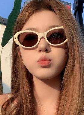 椰椰镜白色框墨镜女款