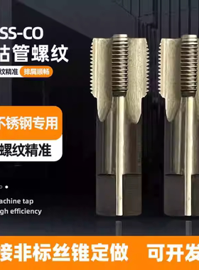 含钴英制管螺纹丝锥水管龙头不锈钢丝攻PT6分NPT1寸G ZG2/3/4/8RC