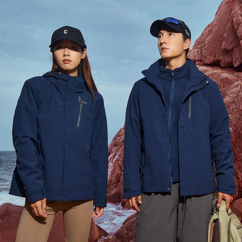 冲锋衣男女三合一冬季登山服外套
