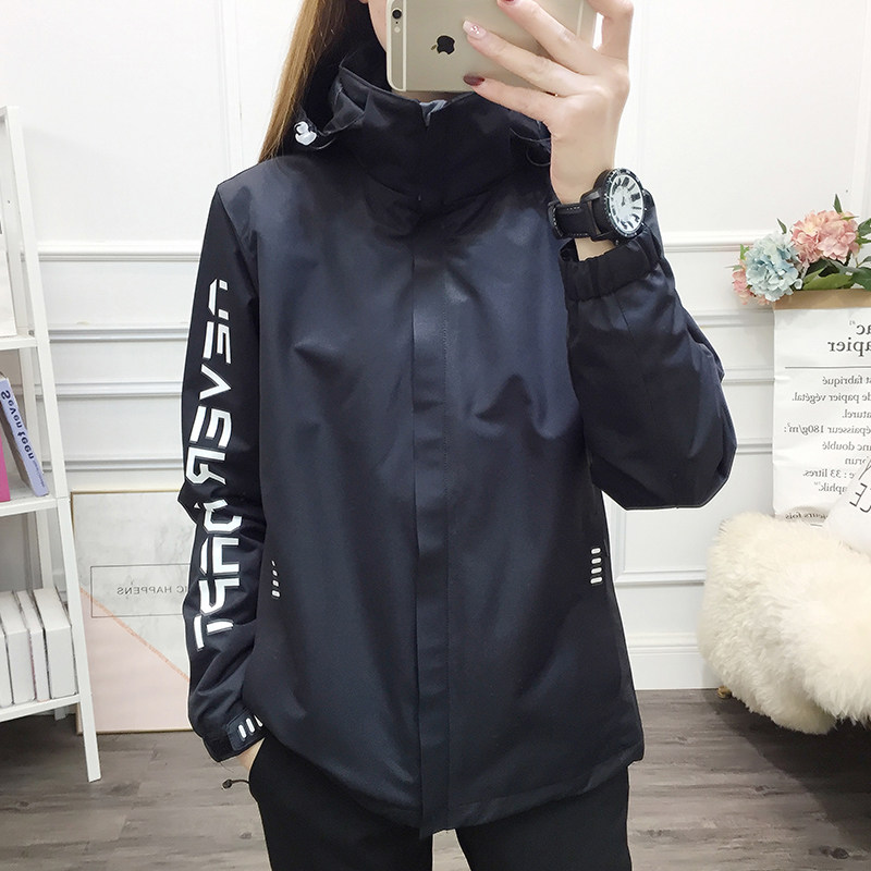 户外冲锋衣女潮牌三合一加绒加厚可拆卸两件套防风防水登山外套男