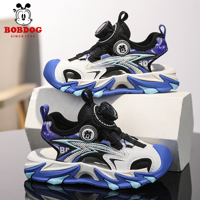 巴布豆夏季包头防踢男童凉鞋炫酷