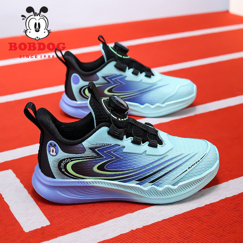 巴布豆男童运动鞋春秋季网面透气田径训练跳绳专业青少年跑步鞋子