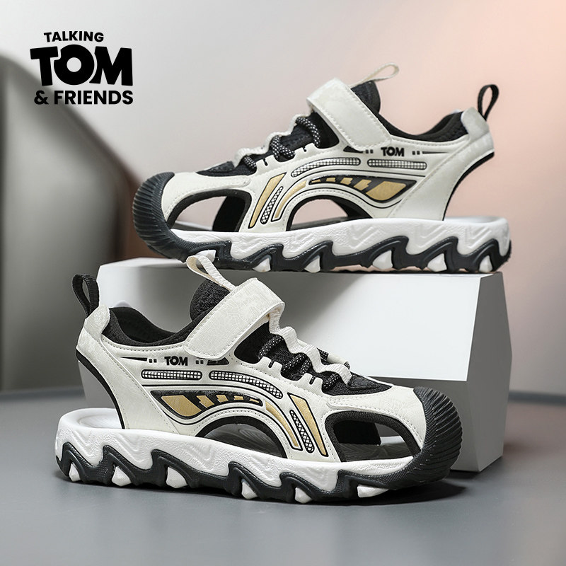 汤姆猫儿童包头凉鞋2026新款夏季中大童软底防滑速干男童沙滩鞋子